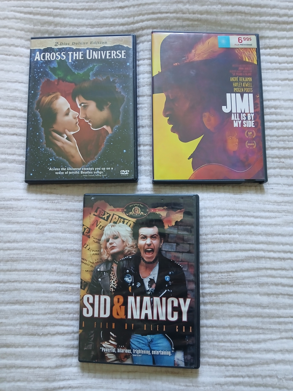 DVD Movies Rock Music Collection/The Beatles/Sid And Nancy/Jimi Hendrix